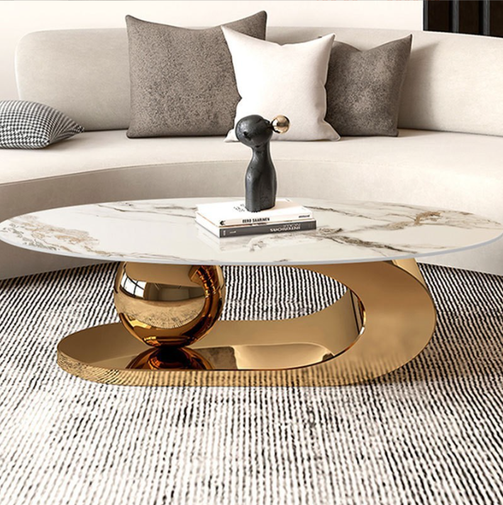 Bàn sofa phong cách Ý hiện đại tao nhã Thép không gỉ