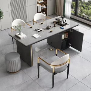 Bàn trà phiến và ghế kết hợp ánh sáng sang trọng hiện đại tối giản đa chức năng