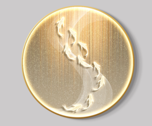 Tranh khung tròn có LED trang trí nội thất 4