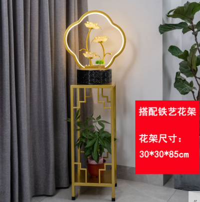 Bể cá có led hình hoa nước chảy phong thủy trang trí - Ảnh 5